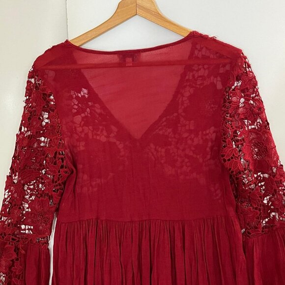 Rayon Crepe Lace Bell Sleeve - Picture 4 of 8